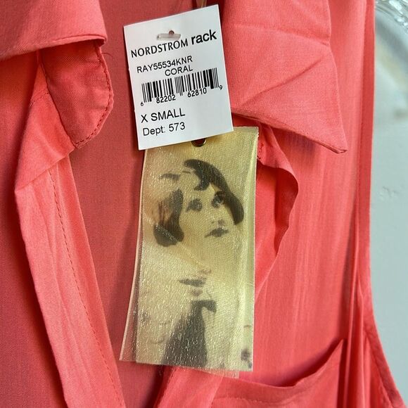 NWT Nordstrom x Gibson Lightweight Collared Sleeveless V-neck Pullover Blouse XS - Picture 14 of 15